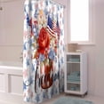 thumbnail image 4 of Watercolor Vintage Flowers Shower Curtain, Spring Summer Shower Curtain Set with Hooks, Spring Summer Waterproof Fabric Shower Curtains for Bathroom Decor, 72x84 Inch Bath Curtain, 4 of 6