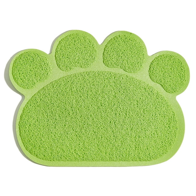 Greeniant Exquisitos manteles individuales artesanales: tapete para atrapar arena para gatos, resistente a desgarros, con costuras finas y que no Aseo de mascotas Verde
