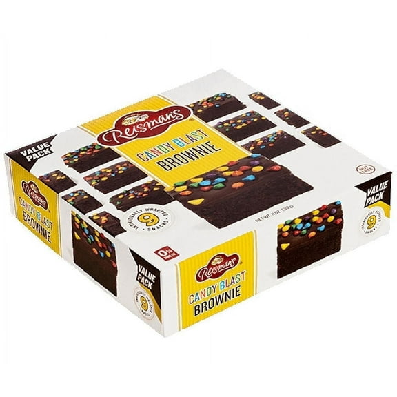 Reisman’s Candy Blast Brownies, Dairy-Free Baked Goods and Dessert Snack Box, 9-Pack