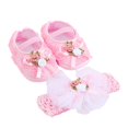 thumbnail image 3 of Baby Girls Shoes, Soft Sole Flower Toddler Shoes with Headband, 3 of 8