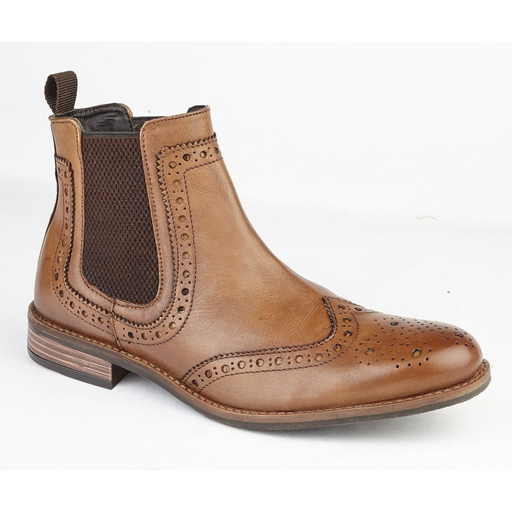 Roamers Mens High Brogue Chelsea Boot 