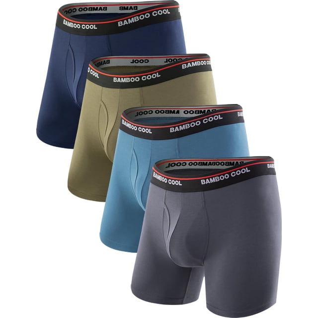 Calzoncillos bóxer BAMBOO COOL, ropa interior para hombre, paquete de 4