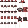 thumbnail image 1 of 30Pcs Assorted Graduation Cake Decoration Cupcake Toppers Synthetic Material for Graduation Party, 1 of 4