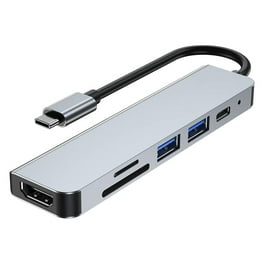 Aceele Hub USB avec lecteur de carte SD, répartiteur USB 3.0 avec câble  d'extension de 1,2 m de long, adaptateur d'extension multiport avec 3 ports