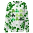 thumbnail image 4 of Luxalzxs Womens St. Patrick's Day Fashion Shamrock Printed Loose Long Sleeve Blouse Round Neck Casual Pullover Tops Sweatershirt, 4 of 5