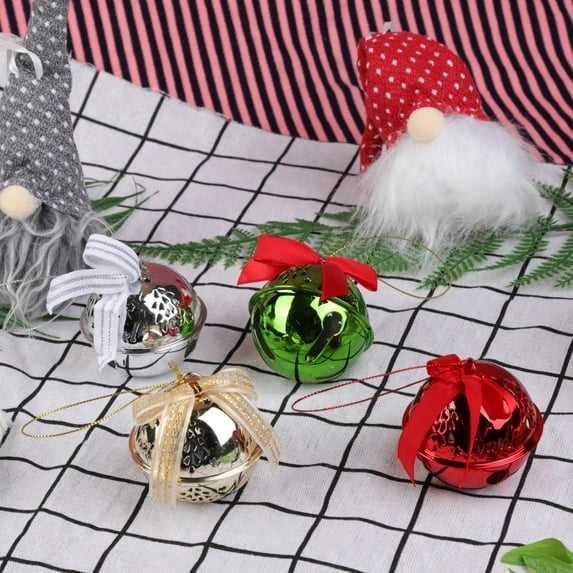 Christmas Bell Necklaces Christmas Holiday Decoration Wrought Iron Jingle Bells Pendant Christmas Tree Bells Hanging Christmas Decoration Christmas Hanging Bells Christmas Crafts,1pc