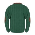 thumbnail image 4 of Blusas y camisas de manga larga con cuello redondo para hombre, talla grande, tejido de punto, estampado, media cremallera, cuello redondo, estampado vintage, manga larga, blusa de poliéster para homb, 4 of 4