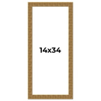 14x34 Frame Black and Gold Distressed Solid Wood Sonoma Picture Frame | 1.625 Inch Moulding Width |
