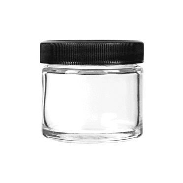 2oz Glass Jars With Black Caps - 3.5 Grams - 200 Count