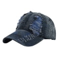 thumbnail image 1 of Gorra de béisbol vintage de mezclilla lavada con forma de C desgastada para adulto, 1 of 5