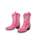 thumbnail image 3 of DREAM PAIRS Cowboy Boots for Women, Mid Calf Cowgirl Boots with Embroidery Round Toe Western Chunky Low Heel Shoes, 3 of 5