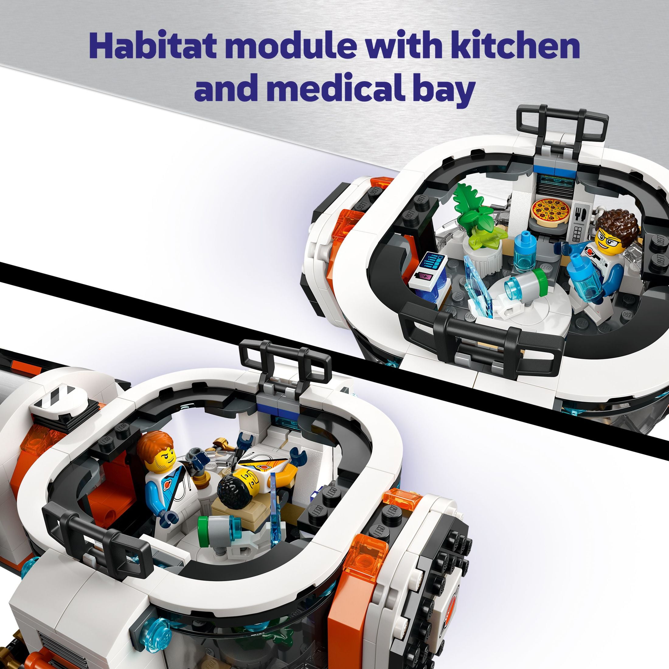 LEGO City Modular Galactic Spaceship Toy - Buildable Space Toy for Kids, Boys and Girls, Ages 7+ - Includes 4 Astronaut Minifigures & Alien Figure - Gift Idea for Birthdays and Holidays - 60446 thumbnail 13