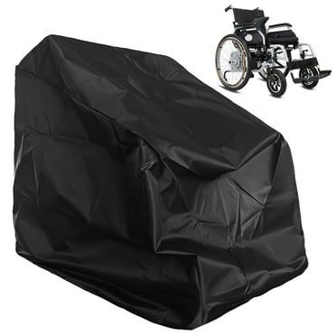 Oxford Cloth Mobility Scooter Cover, Waterproof Wheelchair Scooter Cover, Lightweight Black Mobility Scooter Cover, Wheelchair Dust Cover for Storage, All-Weather Scooter Protection Cover