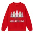 thumbnail image 2 of Sudadera ligera Gibobby Suéter informal a cuadros con estampado de Árbol de Navidad Rojo M, 2 of 5