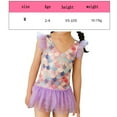 thumbnail image 2 of Baby Girls One-Piece Sparkly Sequins Mermaid Fish Scale Ruffles Swimsuit Swimwear Bathing Suit, 2 of 6