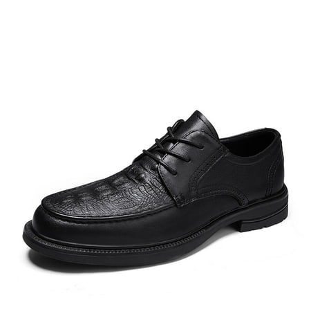 

Earlde Men Classic Oxford Shoes Business Dress Shoes for Men Lace Up Leather Shoes