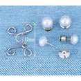 thumbnail image 3 of Pedty (4 Nails + 1 Curved Hook + 1 Horizontal Hook),Pant Waist Tightener Instant Jean Buttons for Loose Jeans Pants Clips for Waist Detachable Jean Buttons Pins No Sewing Waistband Tightener, 3 of 3