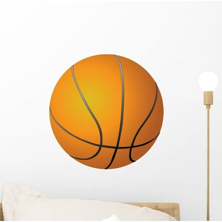 - Orange Basketball Cut out Wall Decal by Wallmonkeys Peel and Stick Graphic (12 in H x 12 in W) WM341482
