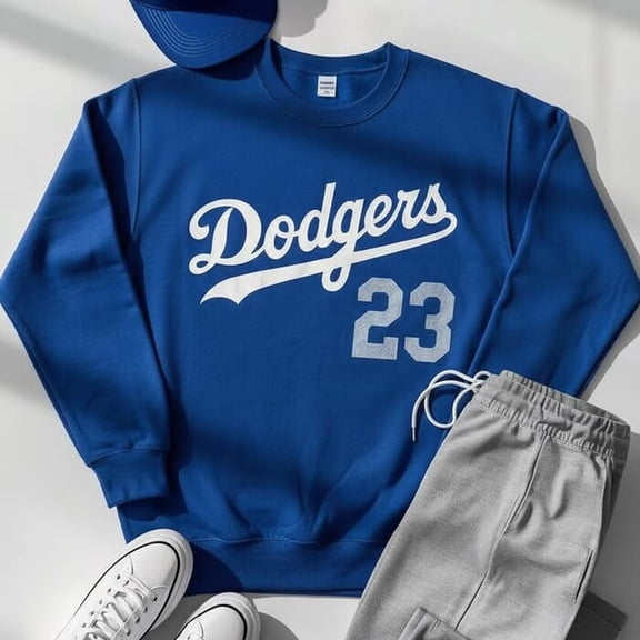 Custom Dodgers Sweatshirts: Personalized LA Baseball Fan Tee