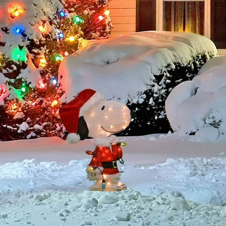 ProductWorks Peanuts Snoopy Santa Outdoor Xmas Decor - Pre Lit ProductWorks Peanuts Snoopy Santa Outdoor Xmas Decor - Pre Lit