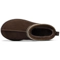 thumbnail image 5 of Litfun Women's Suede Fuzzy Slippers Winter House Shoes Cozy Mini Boots for Indoor Outdoor, Coffee, 5 of 7