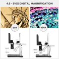 thumbnail image 4 of Andonstar Ad246-M Digital Microscope For Adults 3 Lens Soldering Microscope 1080P Fhd Video Record 7 Inch Lcd 500X Coin Full View Biological Kit With 32G Card Prepared Slides, 4 of 4