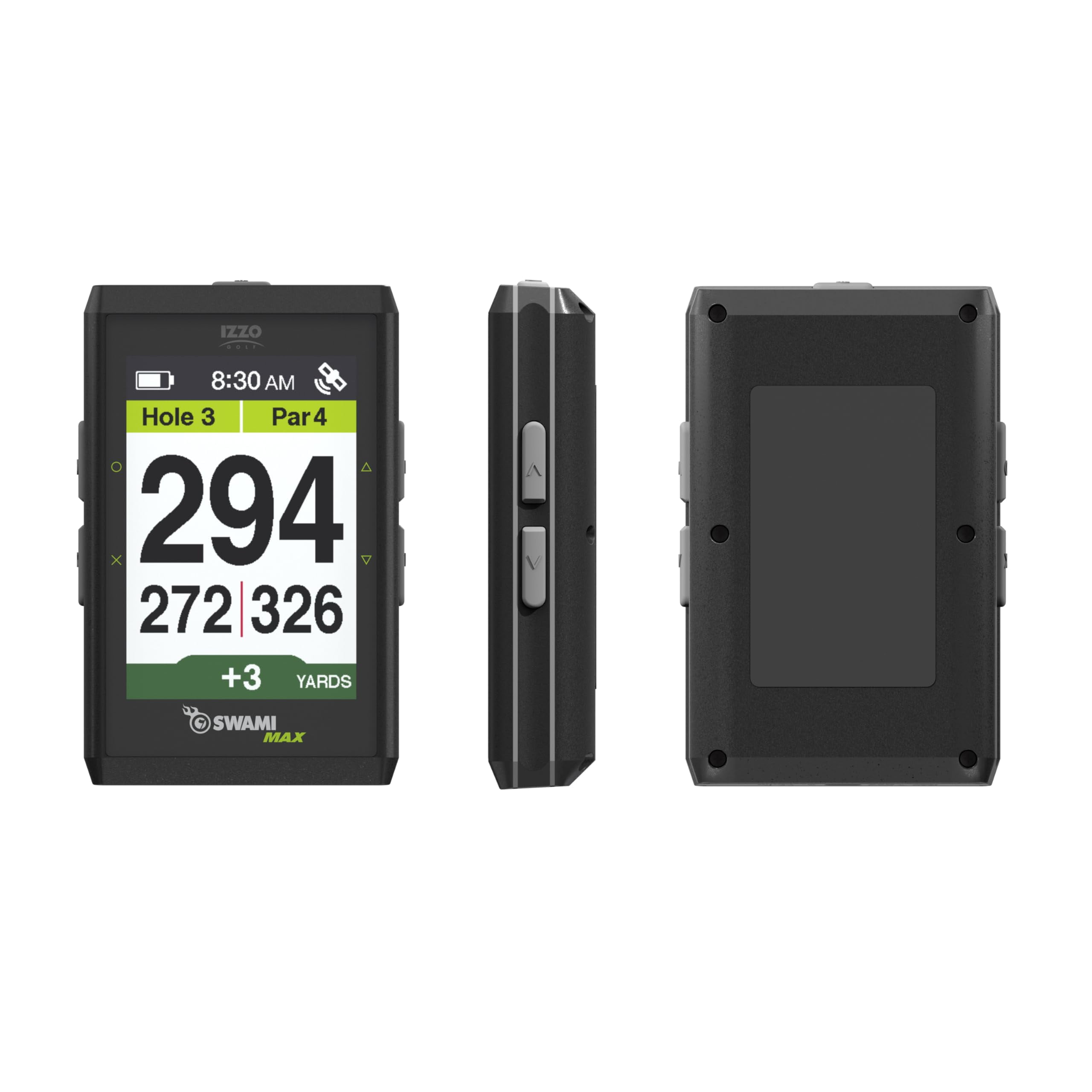 IZZO Golf Swami MAX Golf GPS Rangefinder, with Extra-Large, Color Display and Magnetic Cart Mount, 480 x 272