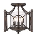 thumbnail image 3 of Wry Lighting Quincy 3-light Semi-Flush Mount in Cordoban Bronze, 3 of 5