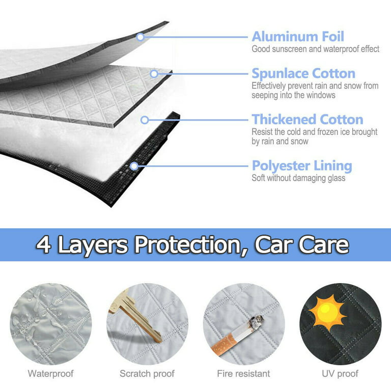 Aluminum Foil Car Windshield Cover Snow Frost Ice Magnetic Sun Protector  Winter
