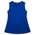 thumbnail image 4 of Yourumao Women's Plus Size Tank Tops with Ruffle Hem Scalloped V Neck Tunic Tanks for Summer Vacation Loose Fit Sleeveless Shirts for Travel, 4 of 5