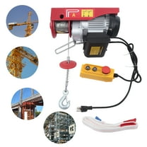 1100 LBS Lift Electric Hoist, Electric Winch 110V with Remote, Hoist Pulley System, Jeep Hardtop Hoist System for Garage, Factories, Warehouses, Building