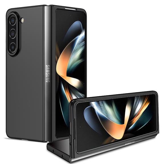 Designed for Samsung Galaxy Z Fold 6 Case, Support Wireless Charging Hard PC Slim Shockproof Drop Protective Skin Friendly Thin Fit Phone Case for Samsung Galaxy Z Fold 6, Black