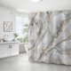 thumbnail image 1 of Juego de cortinas de ducha de mármol, cortina de ducha moderna abstracta para decoración de baño, cortina de ducha estándar de lujo para bañera, tela lavable impermeable, 70 x 70, 1 of 5
