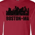 thumbnail image 4 of Inktastic Boston Massachusetts City Skyline with Grunge Long Sleeve T-Shirt, 4 of 5