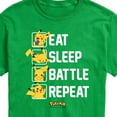 thumbnail image 3 of Pokémon - Eat Sleep Battle Repeat - Men's Short Sleeve Graphic T-Shirt, 3 of 5