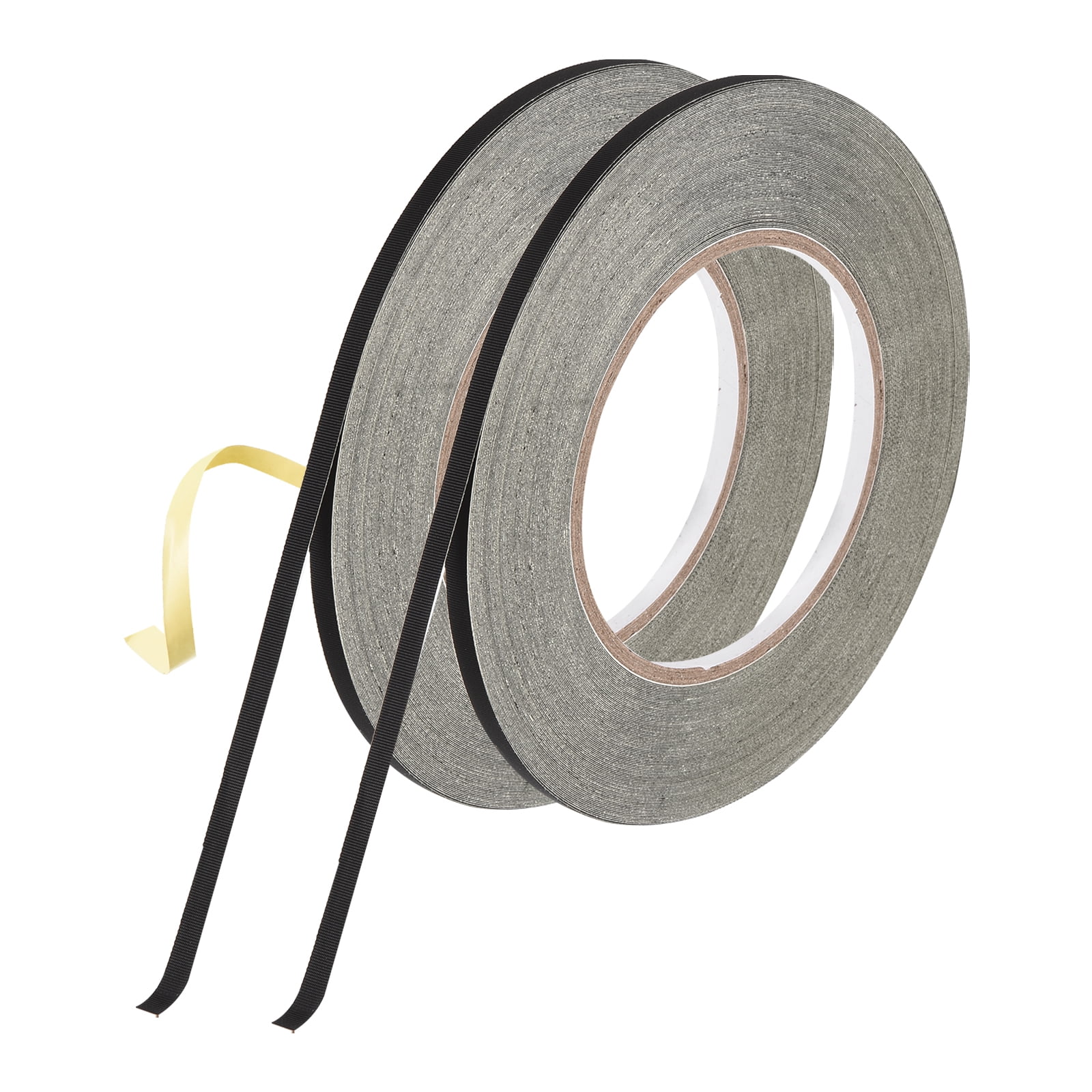 Uxcell 2Pcs Acetate Roll Cloth Adhesive Tape 0.2" x 98ft Black Electrical Tape