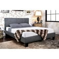 thumbnail image 2 of Bowery Hill Modern Faux Leather/Wood King Platform Bed in Gray, 2 of 4