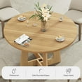 thumbnail image 5 of Round Dining Table for 4, 43" Farmhouse Kitchen Table, Wooden Circle Table, 300lb Capacity & Easy Assembly for Home Dining Room Kitchen Living Room (Natural Oak), 5 of 7