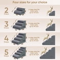 thumbnail image 2 of Escalera para mascotas PAWSCRAT de 4 peldaños, 50 cm de alto, espuma suave gris, 2 of 9