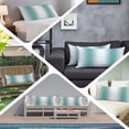 thumbnail image 5 of Aqua Teal White Ombre Body Pillow Cover, Pillowcase Protectors with Zipper, Breathable Decorative Throw Pillow Case Cover, Modern Abstract Art Farmhouse Gradient Pillow Shams for Couch Sofa 20x60Inch, 5 of 8