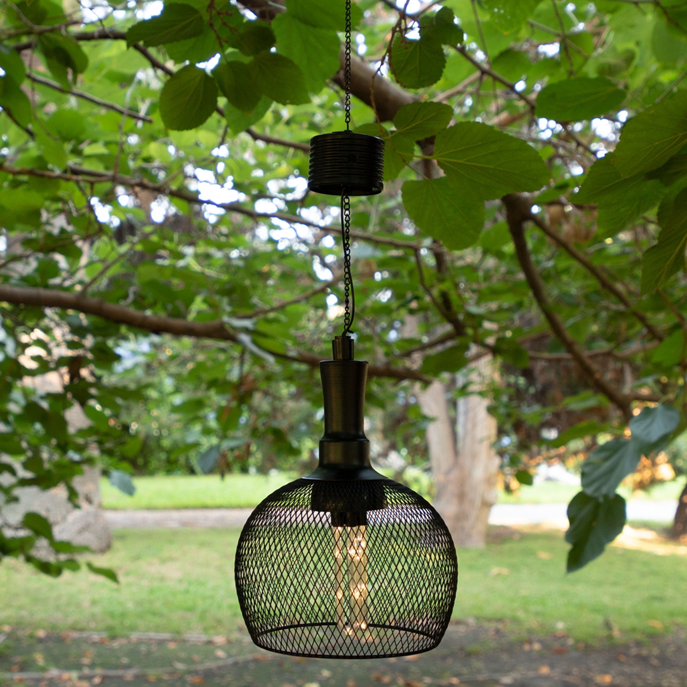 Fountasia Black Solar Marine Candle Lantern Metal Garden Ornament