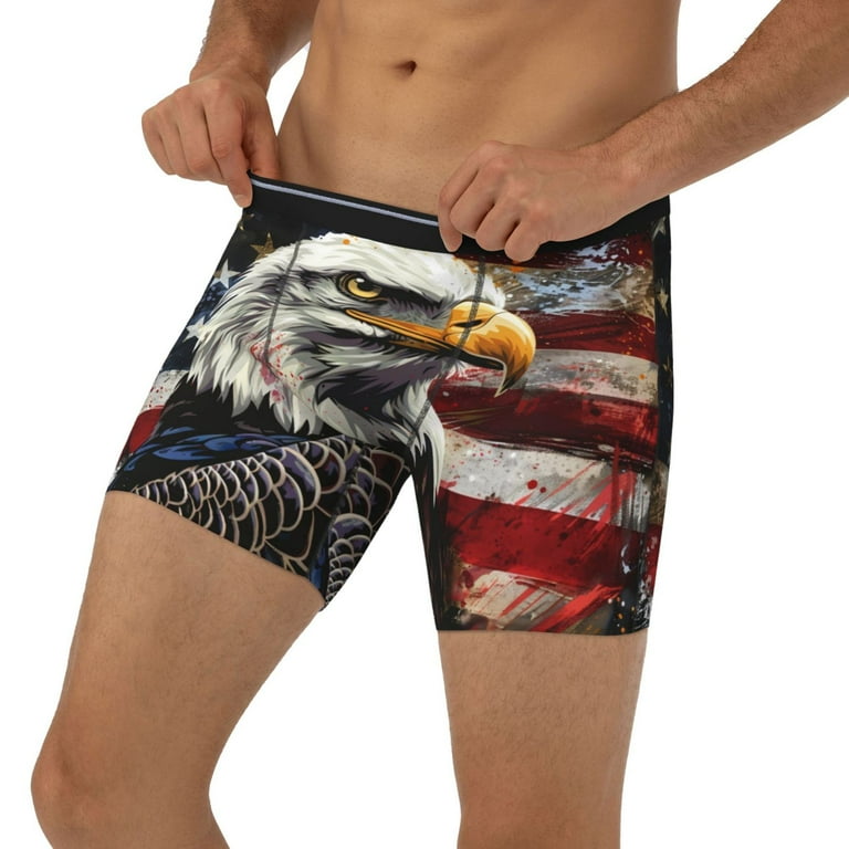Disketp Retro American Eagle A Men's Boxer Briefs Men's Underwear