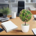 thumbnail image 5 of Artificial Potted Plant Realistic Plastic Flower Bouquet with Decorative Vase for Living Room Table Decor Centerpiece,Low Maintenance Faux Greenery Arrangement for Home Office Desk and Shelves, 5 of 6