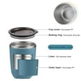thumbnail image 4 of 300ML Stainless Steel Car Coffee Cup Leakproof Insulated Thermal Thermos Cup Car Portable Travel Coffee Mug,Reusable Coffee Cups with Lids Thermos for Hot and Cold Drink,Blue,4.13x3.15", 4 of 5