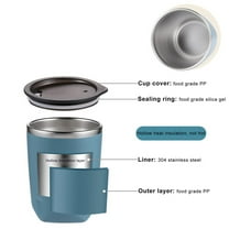 Homng Glass&Bottle Clearance!1Pc Cup with Blue,300Ml Stainless Steel Insulated Coffee Mug Thermal Cup Men and Women Delicate Portable Cup
