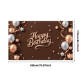 thumbnail image 2 of Decorative Design Happy Birthday Banner Balloon Decoration Glitter Crown Elegant Backdrop for Birthday Celebration Indoor Party Event Background, 2 of 7