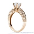 thumbnail image 3 of Round Cut Forever ONE D-E-F Moissanite Antique-Style Solitaire Engagement Ring in 14k Rose Gold, 3 of 4