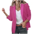 thumbnail image 2 of Aboser Casual Blazers for Women Work Office Blazer Jackets Lapel Open Front Cardigan Long Sleeve Business Suit Jacket Plus Size Fashion Blazers, 2 of 5