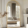 thumbnail image 4 of Antok Arched Full Length Floor Mirror 78"x38.1" Full Body Mirror with Stand, for Bedroom, Living Room, Cloakroom, Gold, 4 of 8