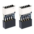 thumbnail image 1 of 2X Placa Base USB2.0 de 9 A Adaptador Hembra TYPE-E, Chasis con Conector TYPE-C, Tarjeta Extensora USB 2.0 de 9, 1 of 5